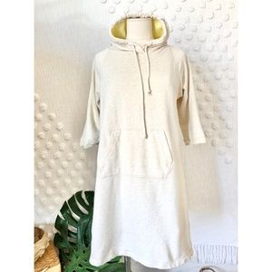 tan hoodie dress